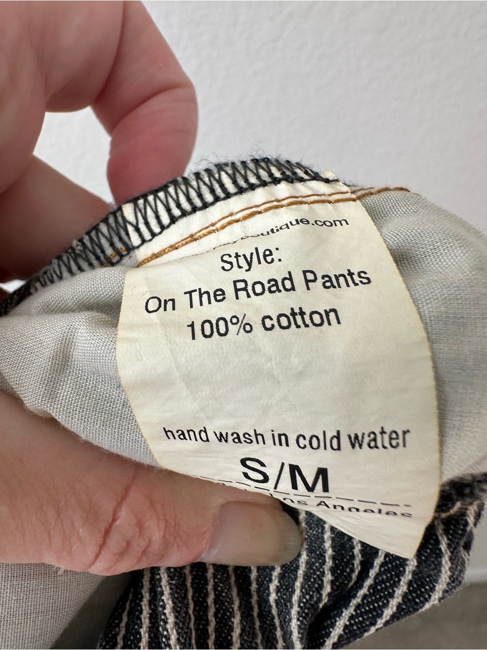Jaded Gypsy On The Road Crop Striped Denim Patchwork Jean Pants SZ S/M - Picture 4 of 6